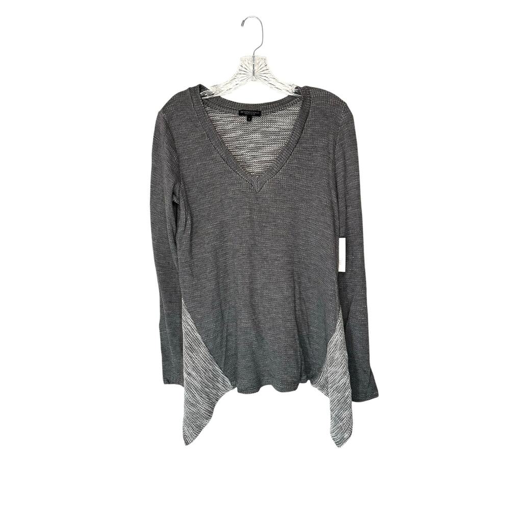 New with Tags Beyond Yoga Gray Asymmetric Long Sleeve‎ V-Neck Pullover Small